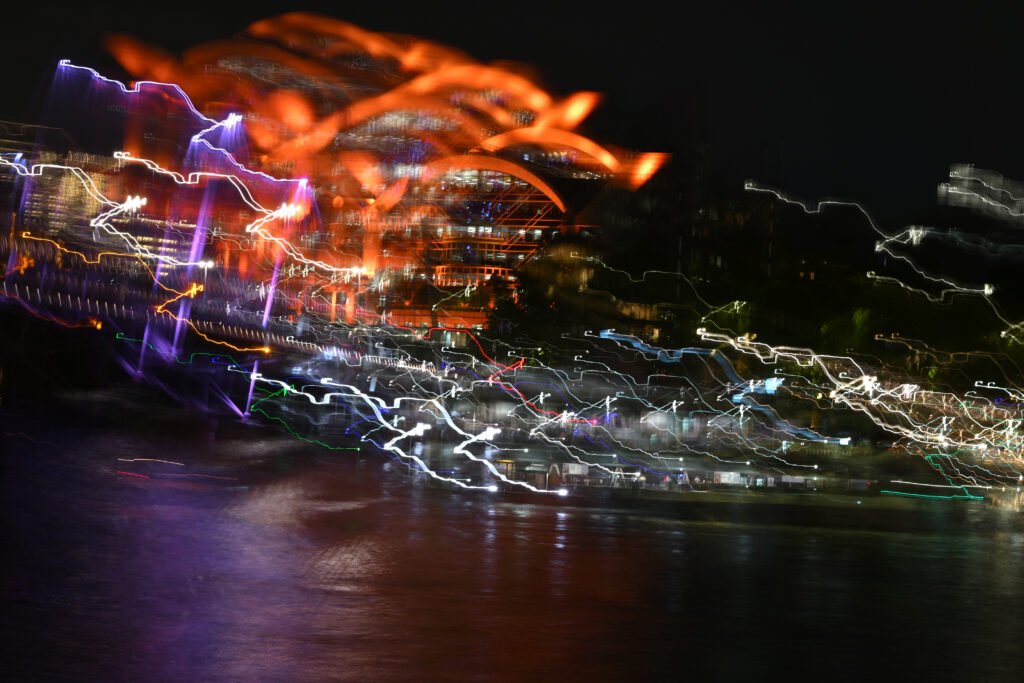 London Lights @nite - i reduced the shutter speed and added some camera shake 